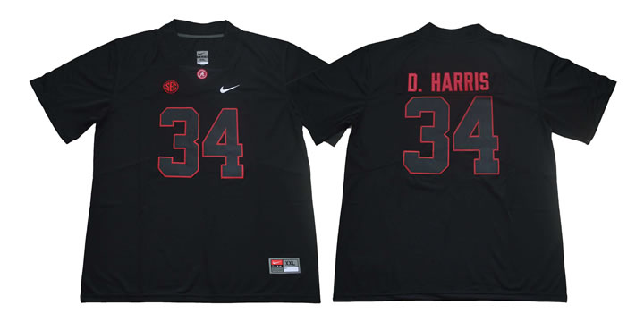 Alabama Crimson Tide 34 Damien Harris Black Nike College Football Jersey,We sell and wholesale Alabama Crimson Tide 34 Damien Harris Black Nike College Football Jersey on line form chian!